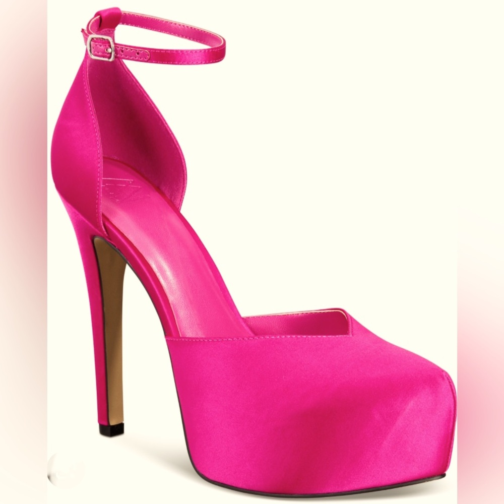 AAJ By Aminah Women's Satiya Platform Dress Heel Fuschia 7M